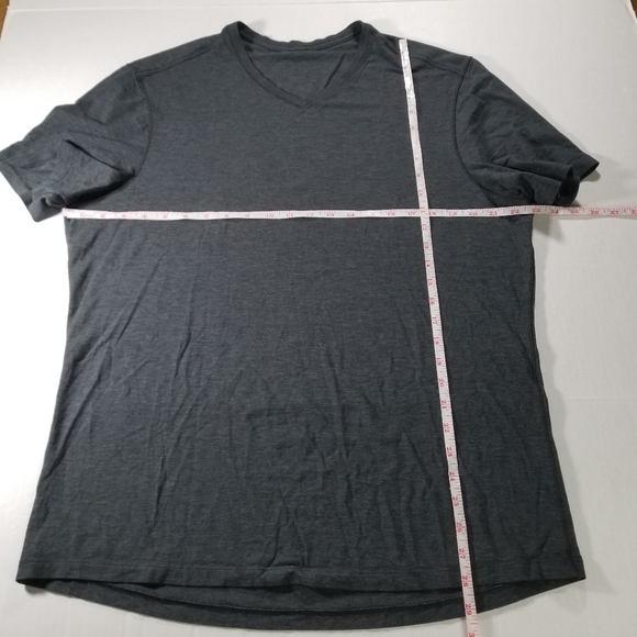 Lululemon Basic V Neck T-Shirt Size XL Athletic Tee Shirt Heather Blue - Picture 7 of 7